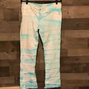 SEVEN 7 JEANS BLUE/ WHITE TIE DYE SZ 12 (c23) (1001